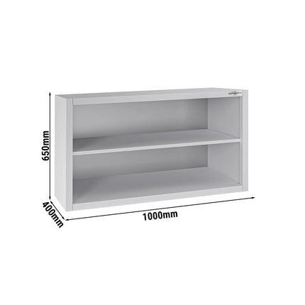 GGM Gastro Stainless Steel Wall Cupboard ECO - 1000x400x650mm - Open Front