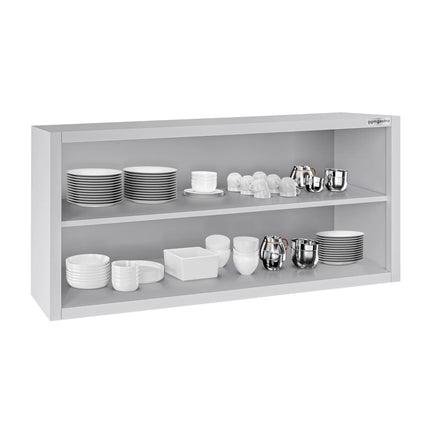 GGM Gastro Stainless Steel Wall Cupboard ECO - 1200x400x650mm - Open Front (no doors)