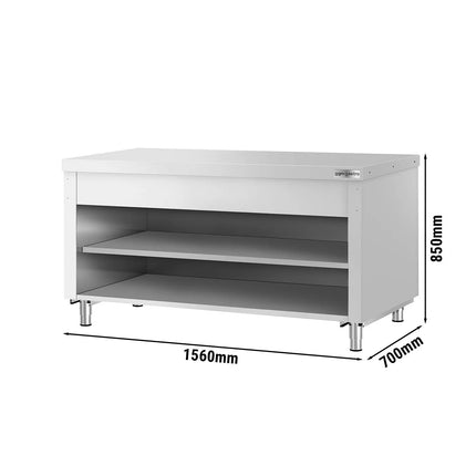 GGM Gastro Stainless Steel Work Table KOPENHAGEN - 1560x700mm - with Undershelf