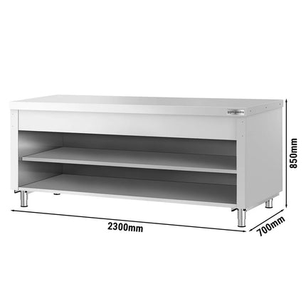 GGM Gastro Stainless Steel Work Table KOPENHAGEN - 2310x700mm - with Undershelf