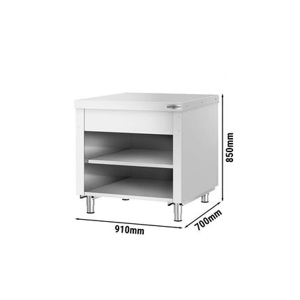GGM Gastro Stainless Steel Work Table KOPENHAGEN - 910x700mm - with Undershelf