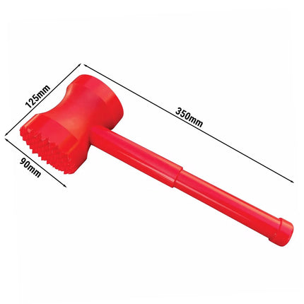GGM Gastro Steak Hammer - round - plastic - red - 90x125x350mm