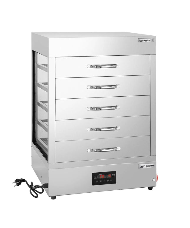 GGM Gastro Steam Cooker / Dumpling Steamer - 2.5kW - Digital - incl. Steamer Cabinet Top with 5 Drawers