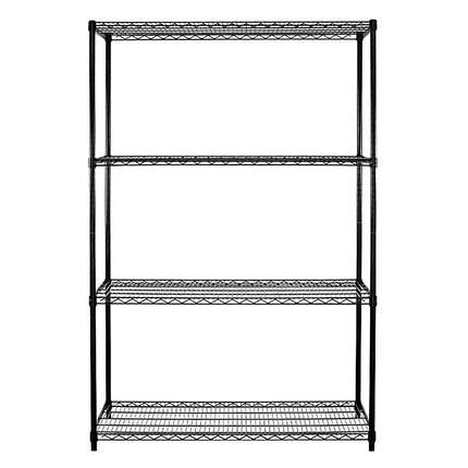 GGM Gastro Steel Wire Shelving Unit - 1200x450mm - 4 shelves - Black