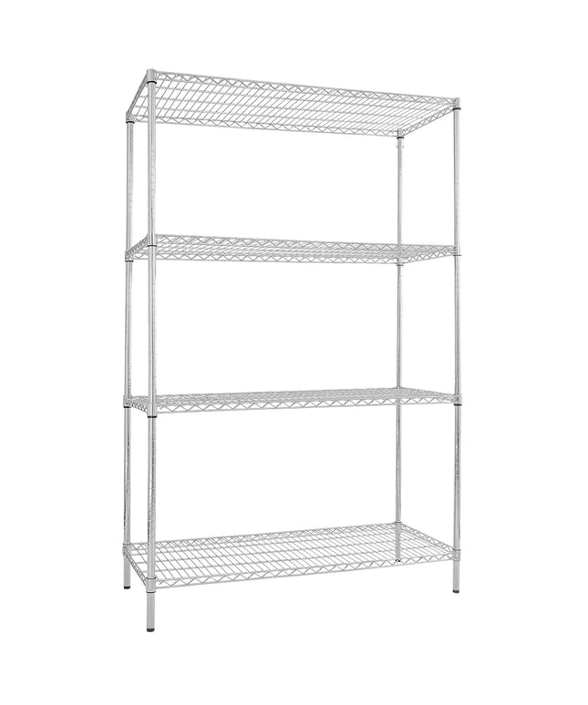 GGM Gastro Steel Wire Shelving Unit - 1200x450mm - 4 shelves - Chrome