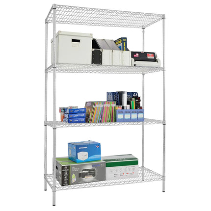 GGM Gastro Steel Wire Shelving Unit - 1200x450mm - 4 shelves - Chrome