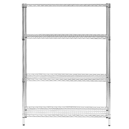GGM Gastro Steel Wire Shelving Unit - 1200x450mm - 4 shelves - Chrome