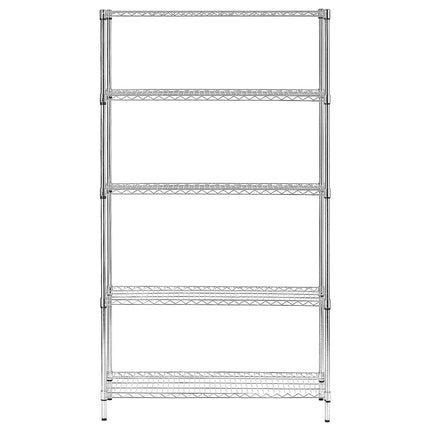 GGM Gastro Steel Wire Shelving Unit - 1200x450mm - 5 shelves - Chrome