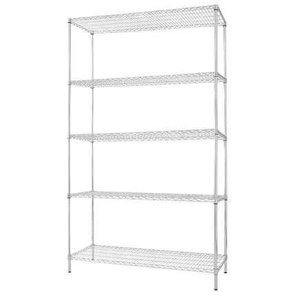 GGM Gastro Steel Wire Shelving Unit - 1200x450mm - 5 shelves - Chrome