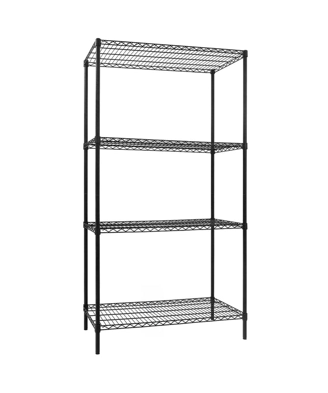 GGM Gastro Steel Wire Shelving Unit - 900x450mm - 4 shelves - Black