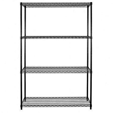GGM Gastro Steel Wire Shelving Unit - 900x450mm - 4 shelves - Black