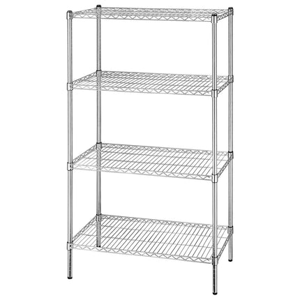 GGM Gastro Steel Wire Shelving Unit - 900x450mm - 4 shelves - Chrome