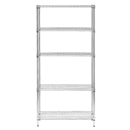 GGM Gastro Steel Wire Shelving Unit - 900x450mm - 5 shelves - Chrome