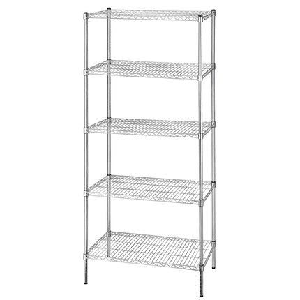 GGM Gastro Steel Wire Shelving Unit - 900x450mm - 5 shelves - Chrome