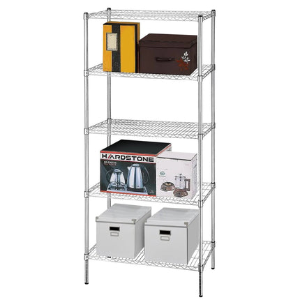 GGM Gastro Steel Wire Shelving Unit - 900x450mm - 5 shelves - Chrome