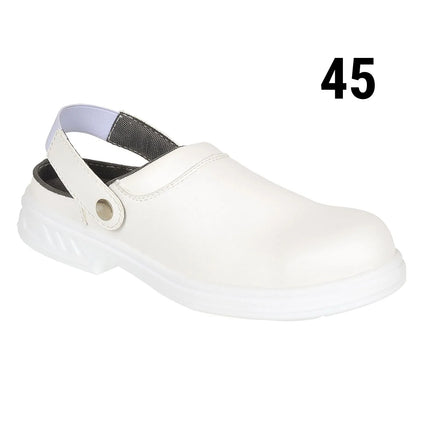GGM Gastro Steelite | Safety Chef Clogs SB - White - Size: 45