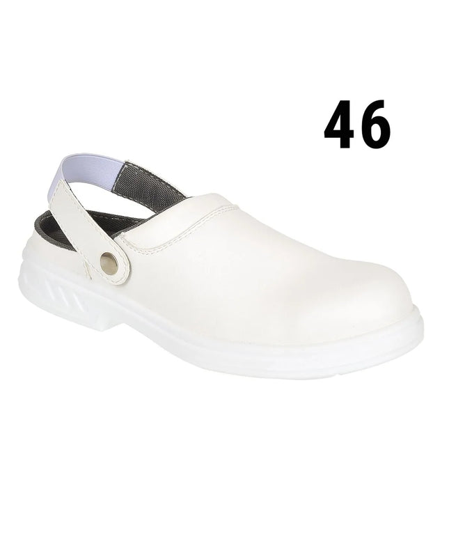 GGM Gastro Steelite | Safety Chef Clogs SB - White - Size: 46