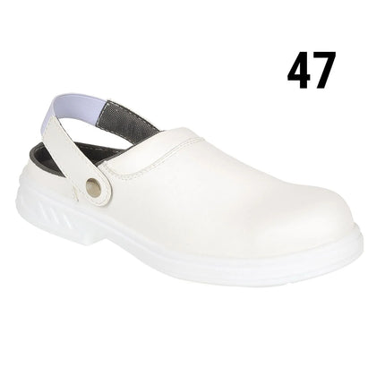 GGM Gastro Steelite | Safety Chef Clogs SB - White - Size: 47