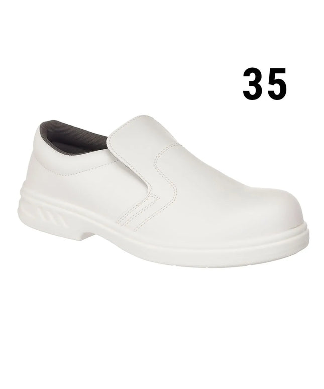 GGM Gastro Steelite | Slip-On Safety Shoes - White - Size: 35