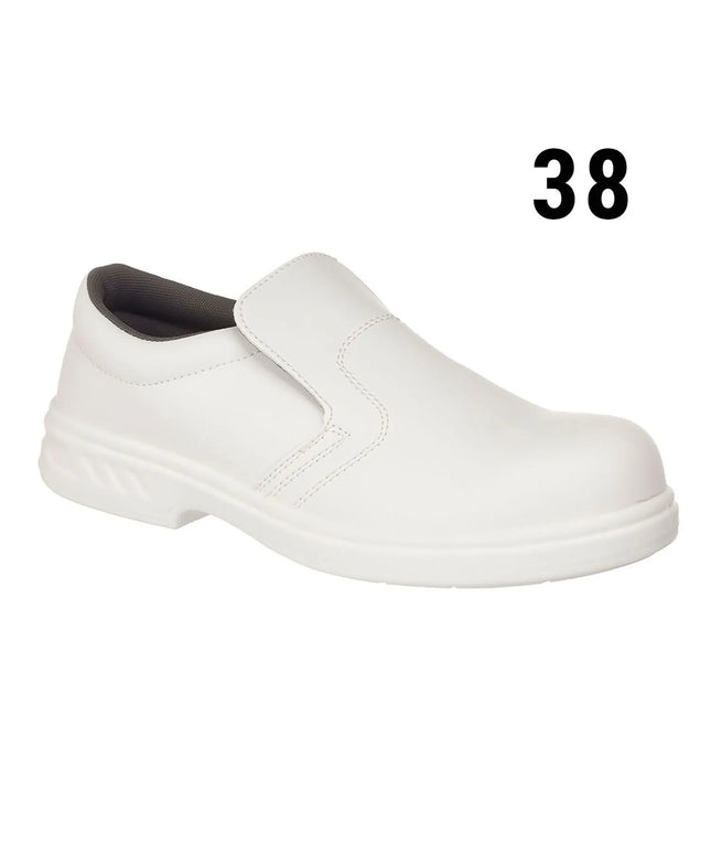 GGM Gastro Steelite | Slip-On Safety Shoes - White - Size: 38