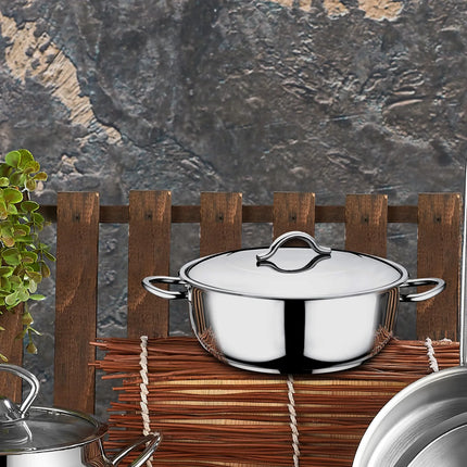 GGM Gastro Stock Pot - Stainless Steel - 10.4L - Ø 340mm - Height: 120mm - incl. Lid