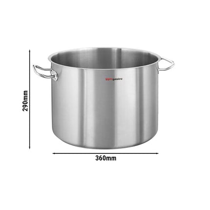 GGM Gastro Stock Pot - Stainless Steel - 22L - Ø 320mm - Height: 275mm - Induction Compatible