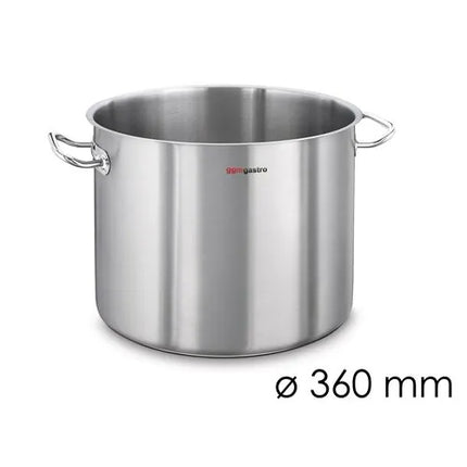 GGM Gastro Stock Pot - Stainless Steel - 29L - Ø 360mm - Height: 290mm - Induction Compatible