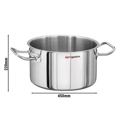 GGM Gastro Stock Pot - Stainless Steel - 35L - Ø 450mm - Height: 220mm