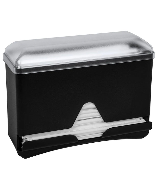 GGM Gastro Straw Dispenser (for 250 Straws) - One-Sided Dispensing - Polystyrene - 254x108x203mm - Black | Straw Dispenser