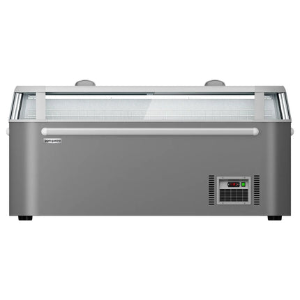 GGM Gastro Supermarket Island Freezer - Head Case - 1850x850mm - 523 Litres - with Baskets - with Dividers - Grey