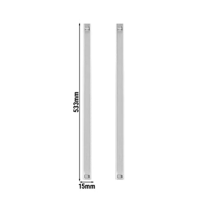 GGM Gastro Support rails - Stainless steel - 533x15x20mm - for KSH600, TSH600, KSH1200 & TSH1200