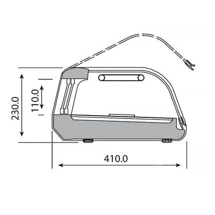 GGM Gastro Sushi Display Case PREMIUM PLUS - 1620x410mm - 6x GN 1/3