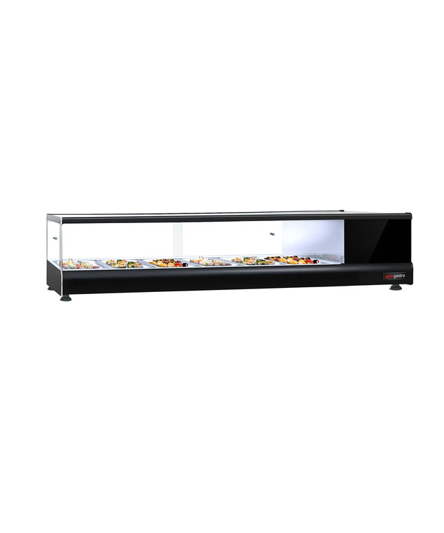 GGM Gastro Tapas Display Fridge PREMIUM - 1376x247mm - 6x GN 1/3 - Black
