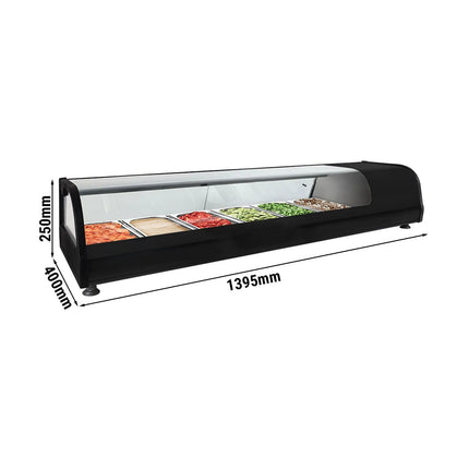 GGM Gastro Tapas Display Fridge PREMIUM - 1395x400mm - 6x GN 1/3