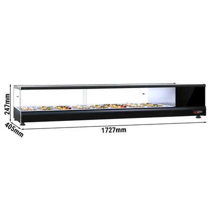 GGM Gastro Tapas Display Fridge PREMIUM - 1727x247/405mm - 8x GN 1/3