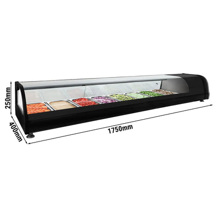 GGM Gastro Tapas Display Fridge PREMIUM - 1750x250mm - 8x GN 1/3