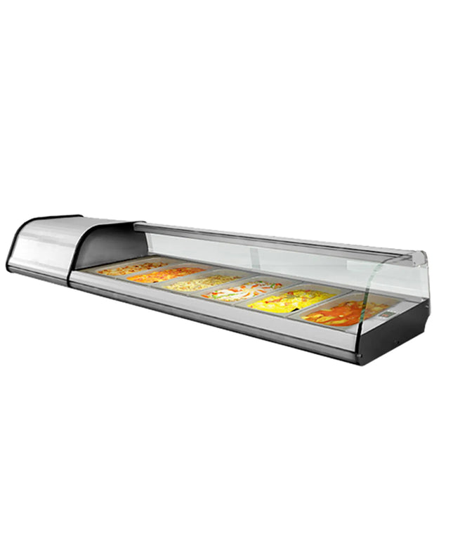 GGM Gastro Tapas Display Fridge PREMIUM PLUS - with LED Lighting - 1972x410mm - 8x GN 1/3