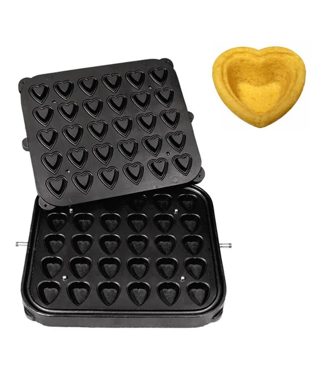 GGM Gastro Tartlet Mould Plates for Tartlet machine TMPIC - Heart - 51x46mm - for 30 tartlets