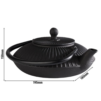 GGM Gastro Teapot - ASIA - 0.8L - Cast Iron - incl. tea strainer - Black