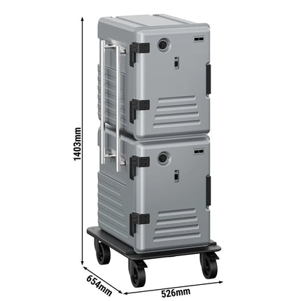 GGM Gastro Thermobox - Front loading - GN 1/1 - 2x 83L - 550x710x1410mm - heated