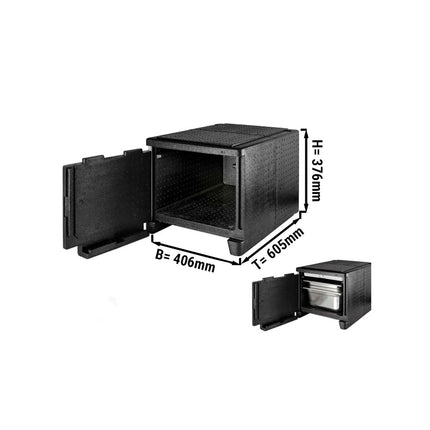 GGM Gastro Thermobox - Front loading - GN 1/1 - 49L - 406x605x376mm - for GN containers up to 200mm depth