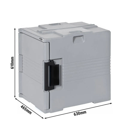 GGM Gastro Thermobox - Front loading - GN 1/1 - 58L - 520x695x1400mm - for 12x GN 1/1 trays per box - incl. Transport Trolley