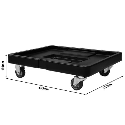 GGM Gastro Thermobox - Front loading - GN 1/1 - 58L - 520x695x1400mm - for 12x GN 1/1 trays per box - incl. Transport Trolley