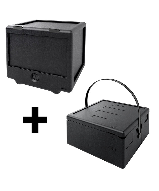 GGM Gastro Thermobox - Pizza transport box - Front loading - 100L - 602x570x575mm - for scooters & bicycles - incl. Pizza box