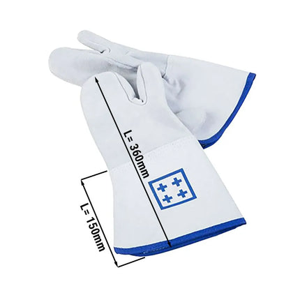 GGM Gastro Three-Finger Oven Glove - Leather - Length: 360mm - Heat-Resistant up to 300°C