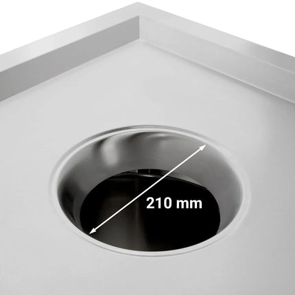GGM Gastro Thùng Rác Âm Tủ - 870(C)x700(R)x700(S)mm - Ngăn Kéo Ra & Thùng Trong Tháo Rời & Nắp Đóng Êm - Thép Không Gỉ
