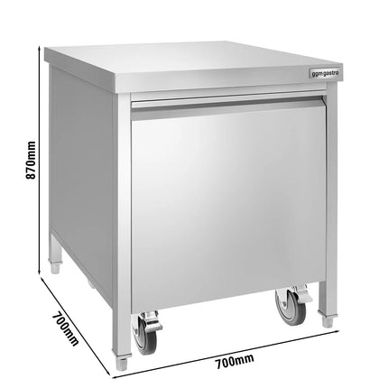 GGM Gastro Thùng Rác Miệng Hở - 50L - 870(C)x700(R)x700(S)mm - Đóng Êm - Thùng Trong Tháo Rời & Ngăn Kéo Ra - Thép Không Gỉ