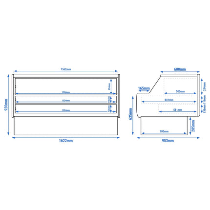 GGM Gastro Till Counter - 1622mm - Front panel Beige
