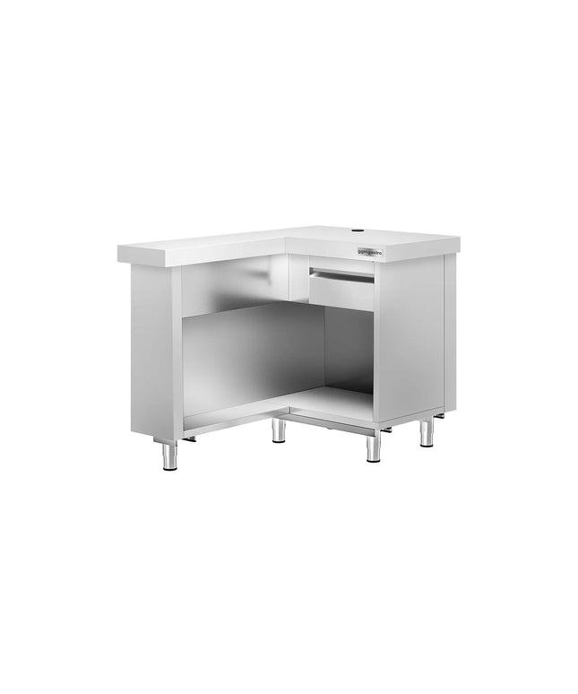 GGM Gastro Till Counter KOPENHAGEN - 1240mm - Left-hand - Stainless steel body