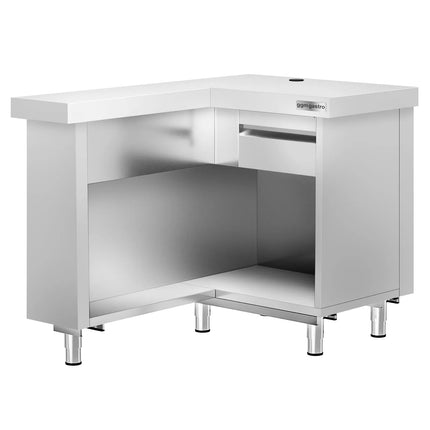 GGM Gastro Till Counter KOPENHAGEN - 1240mm - Left-hand - Stainless steel body
